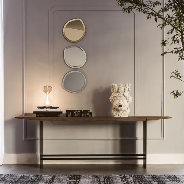Trevi console in wood and steel by Cattelan Italia