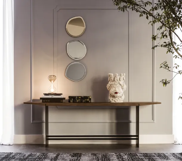 Trevi console in wood and steel by Cattelan Italia