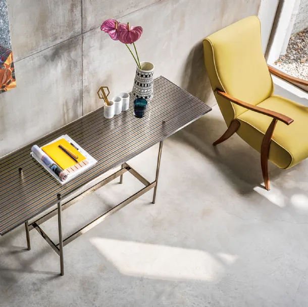 Entryway Console Waves with Fiam glass top