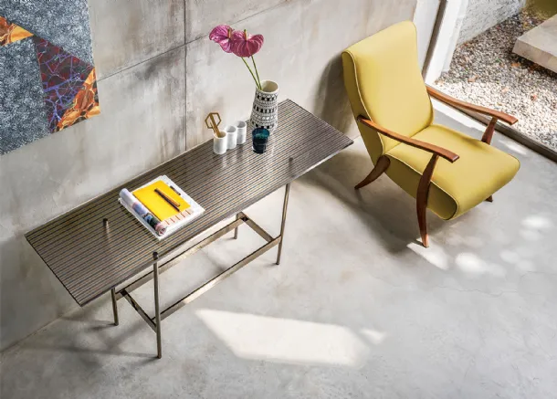 Entryway Console Waves with Fiam glass top
