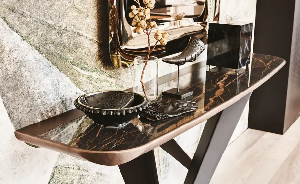 Westin Premium Marble Effect Ceramic Console Table by Cattelan Italia