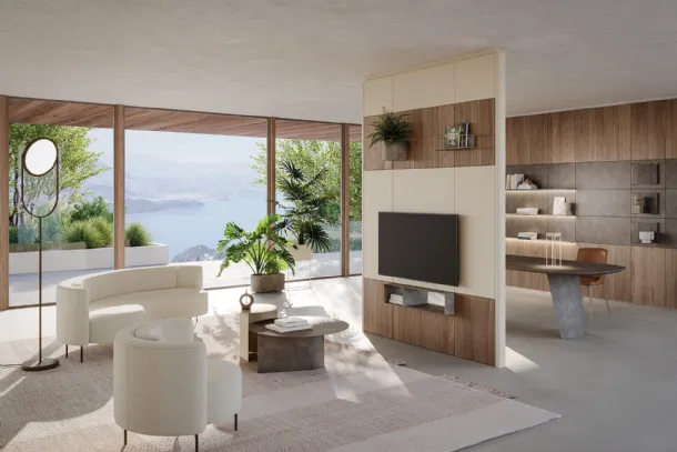 Caddy Stand Wall Unit in Wood and Metal by Ronda Design