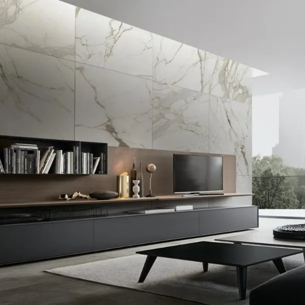 Frame Wall Unit Composition 02 in Matte Lacquer by Giellesse