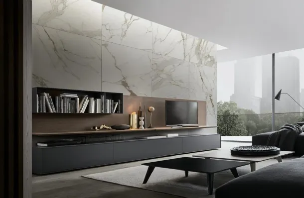 Frame Wall Unit Composition 02 in Matte Lacquer by Giellesse