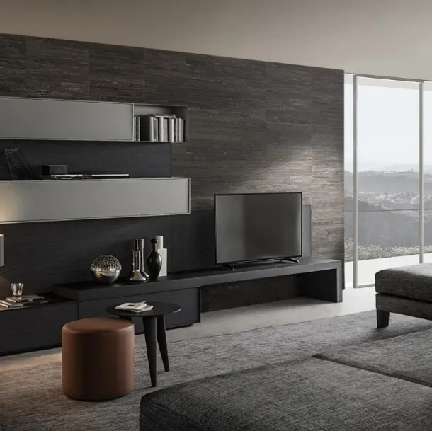 Frame Wall Unit Composition 05 in Matte Lacquer by Giellesse