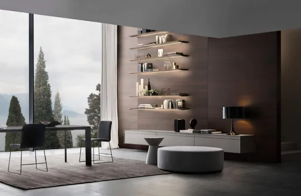 Frame Wall Unit Composition 08 in matte lacquer by Giellesse