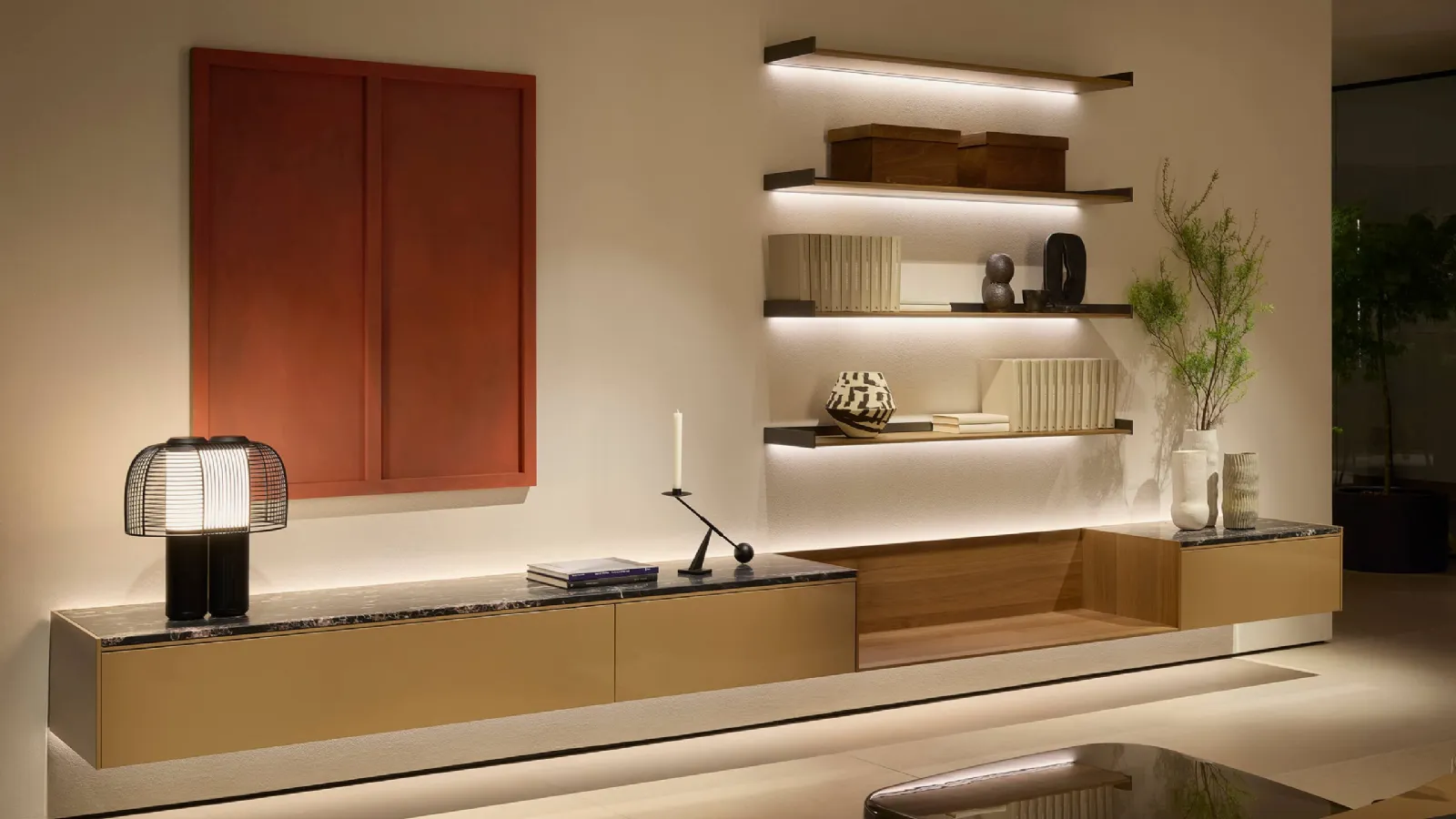 LT40 Gold Wall Unit by Lema