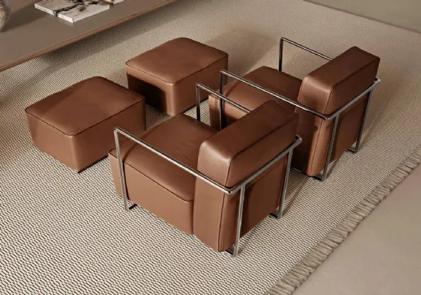 ABC leather armchair by Flexform