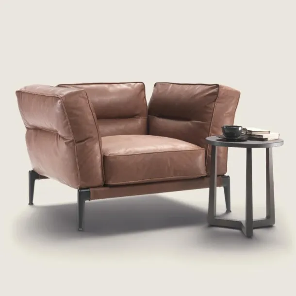 Adda leather armchair by Flexform
