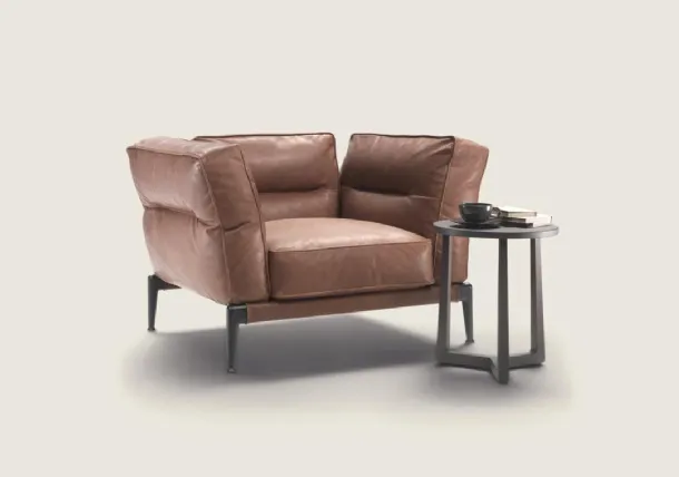 Adda leather armchair by Flexform