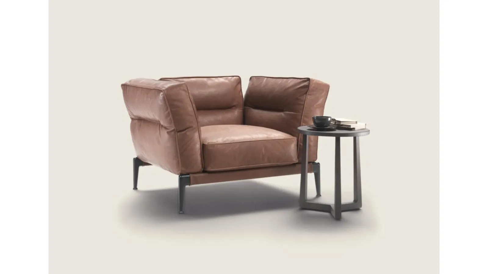 Adda leather armchair by Flexform
