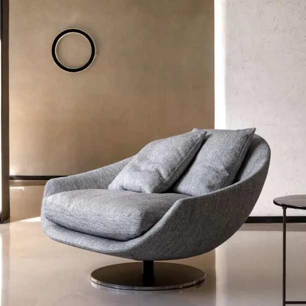Avì design armchair in fabric with metal base by Desirèe