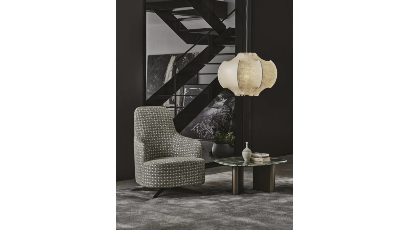 Porada Copine Bergere Swivel Armchair