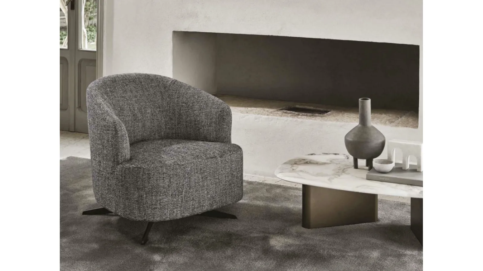 Copine swivel armchair by Porada