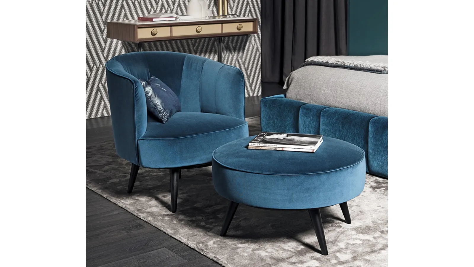 Cordi fabric armchair by Vibieffe