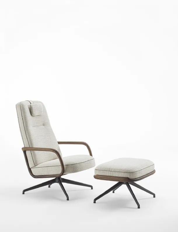 Cuna Lounge High Armchair by Porada