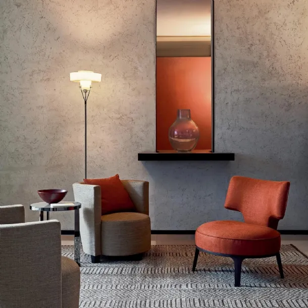 Upholstered fabric armchair Drop by Flexform