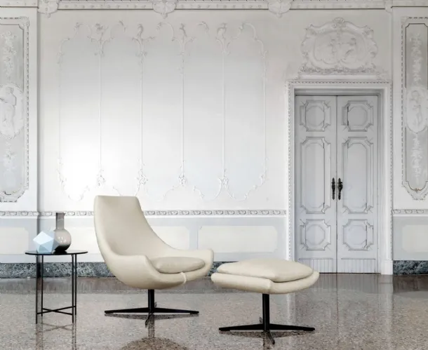 Upholstered fabric armchair Ego by Desirèe