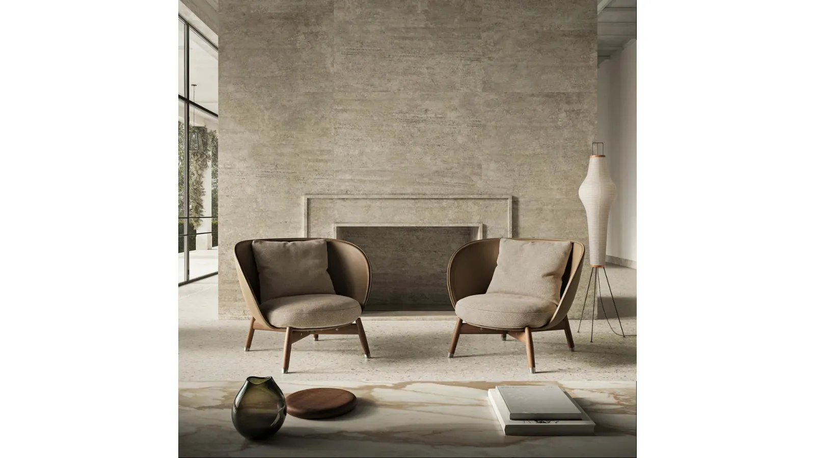 Eri leather armchair by Flexform