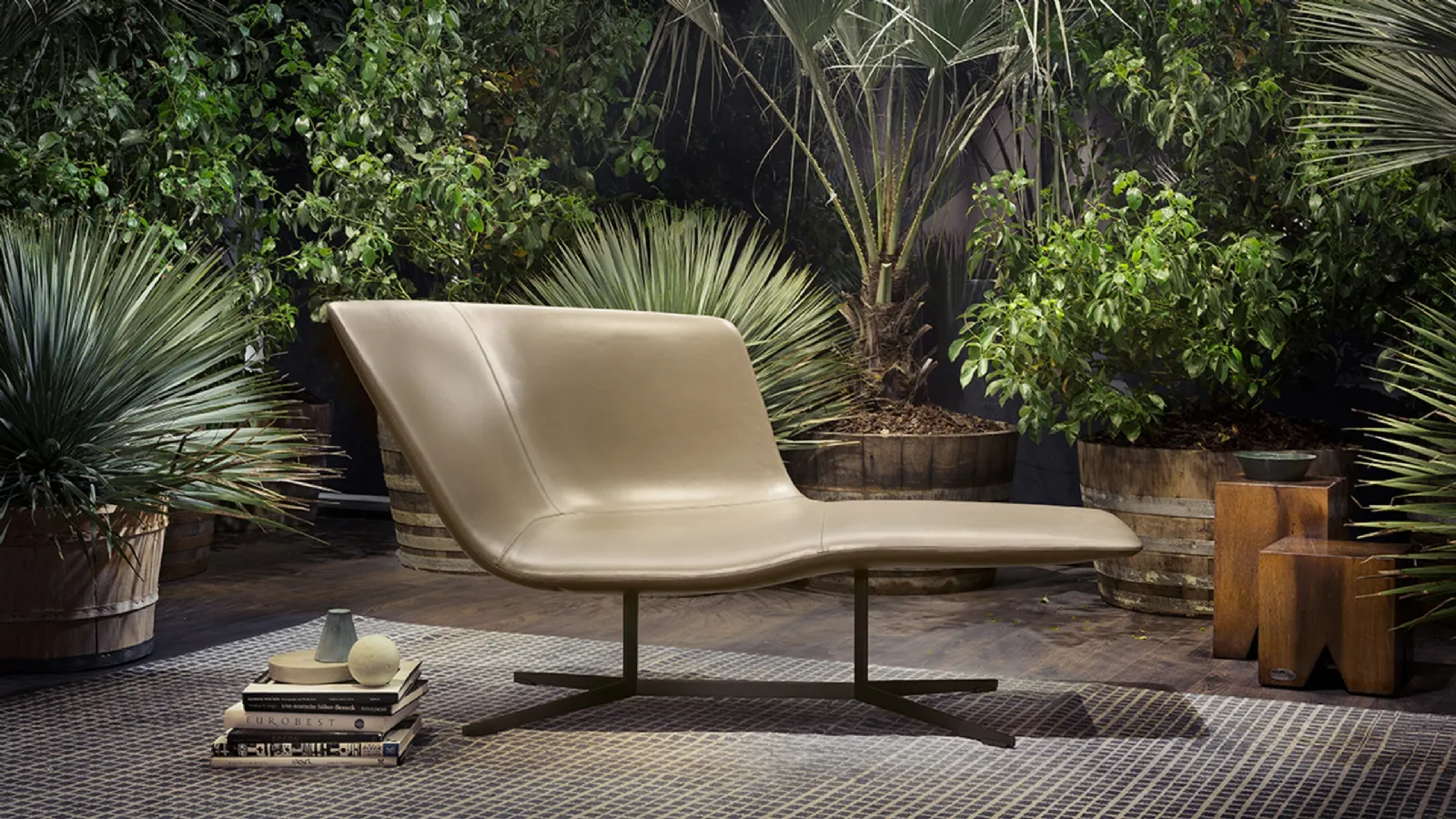 Asymmetric Eydo armchair by Lema