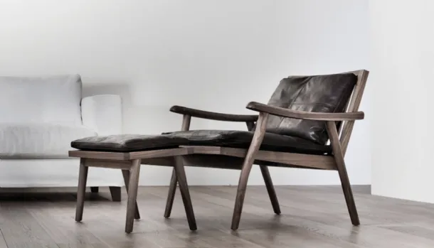 Fast leather armchair by Vibieffe