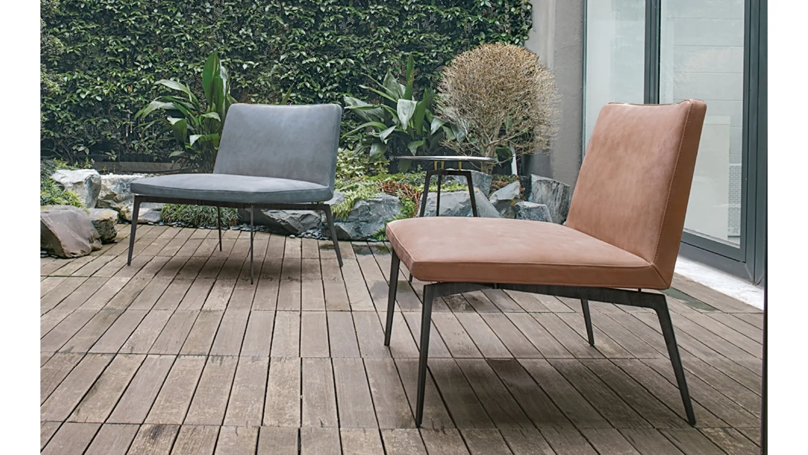 Flexa Lounge Chair by Alivar, a designer leather armchair