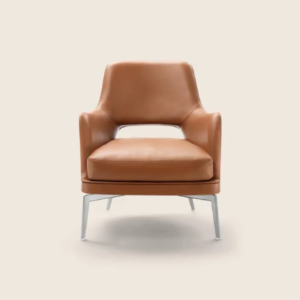 Gatsby leather armchair by Flexform