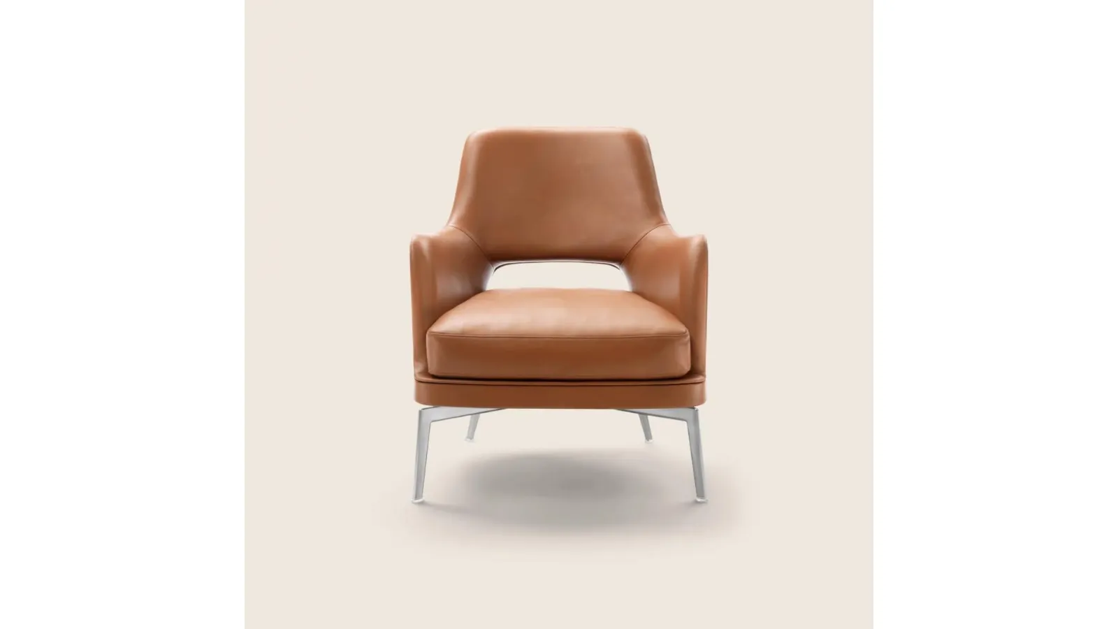 Gatsby leather armchair by Flexform