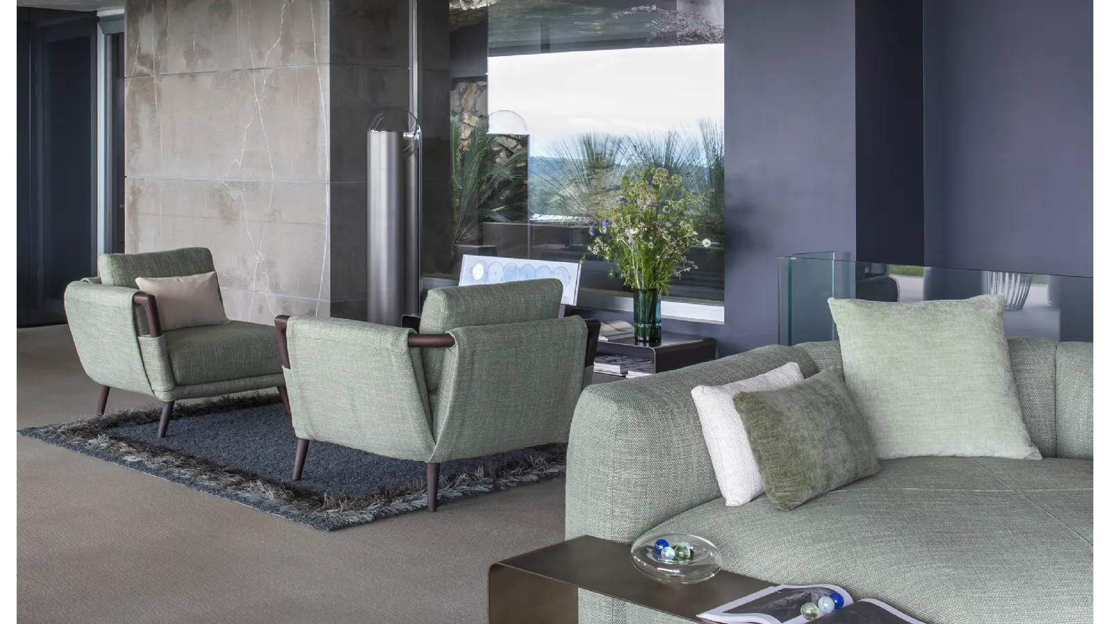 Flou Gaudì corner armchair