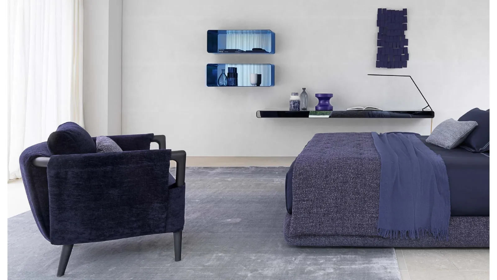 Flou Velvet Armchair Gaudì