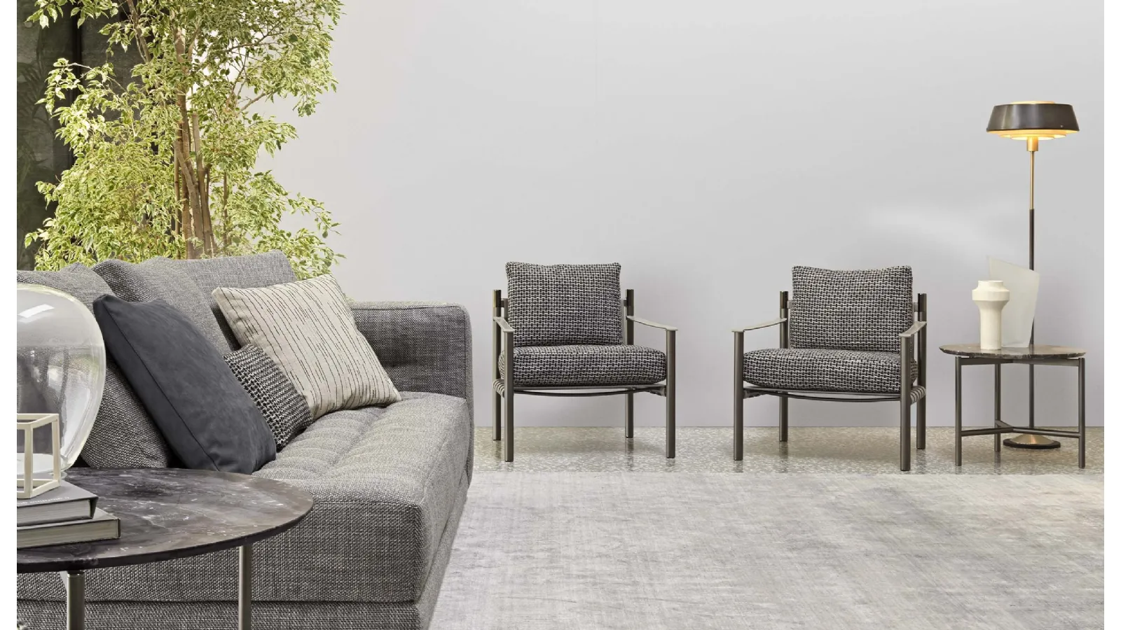 Iko fabric armchair by Flou