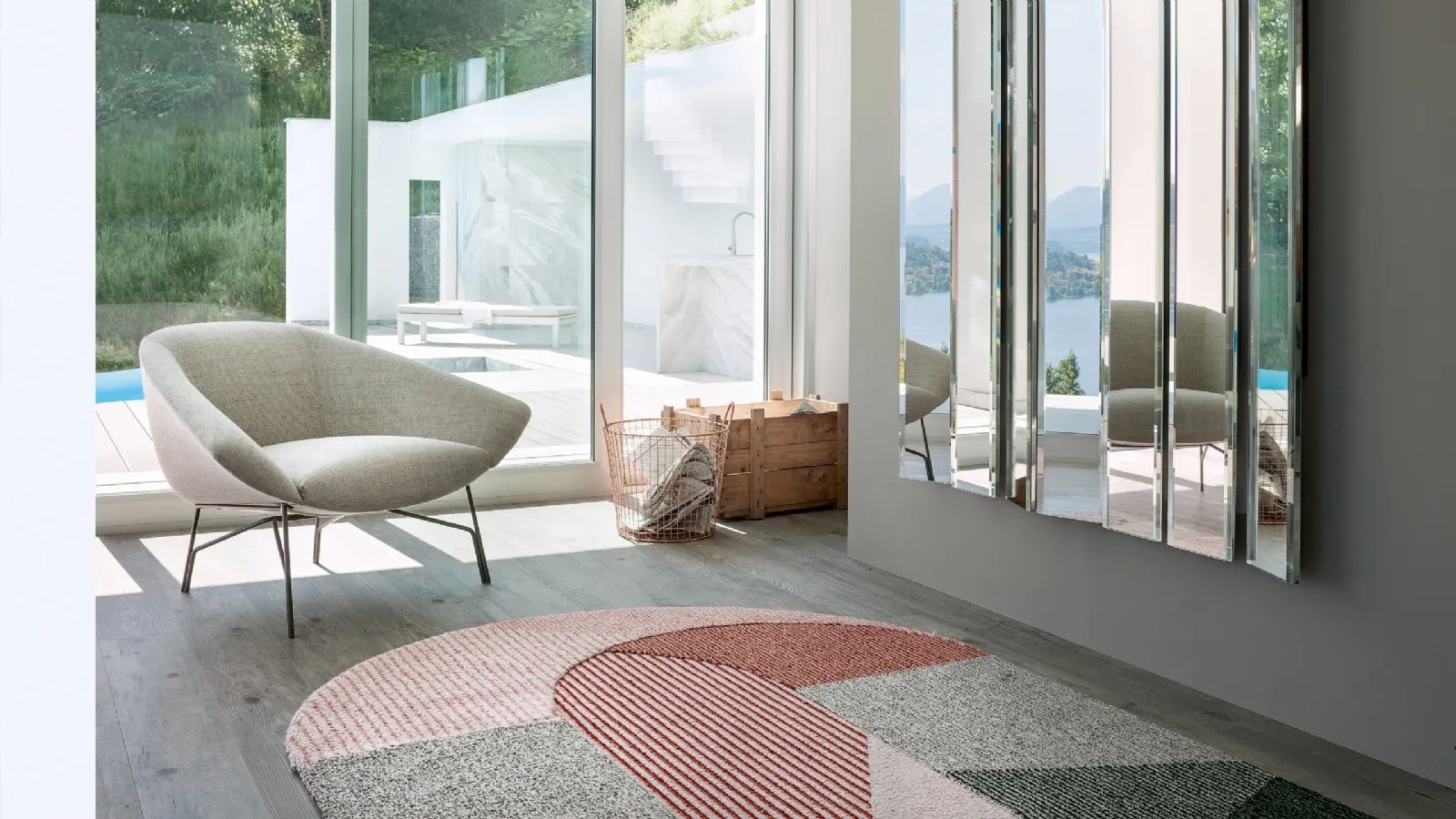Lennox retro-style armchair by Lema