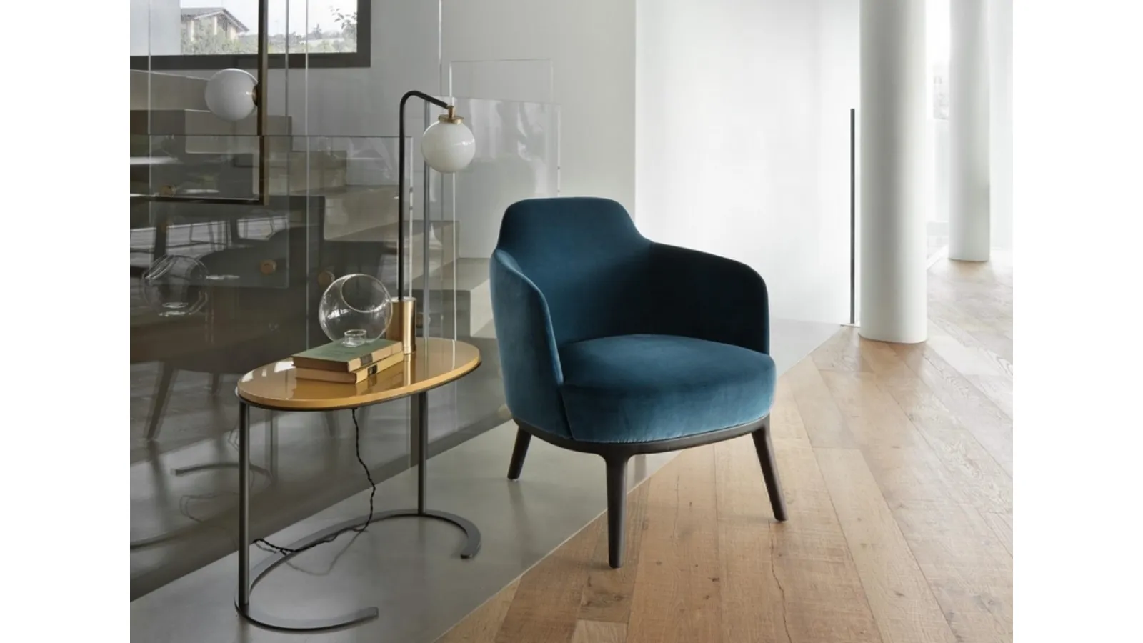 Lucylle fabric armchair by Lema