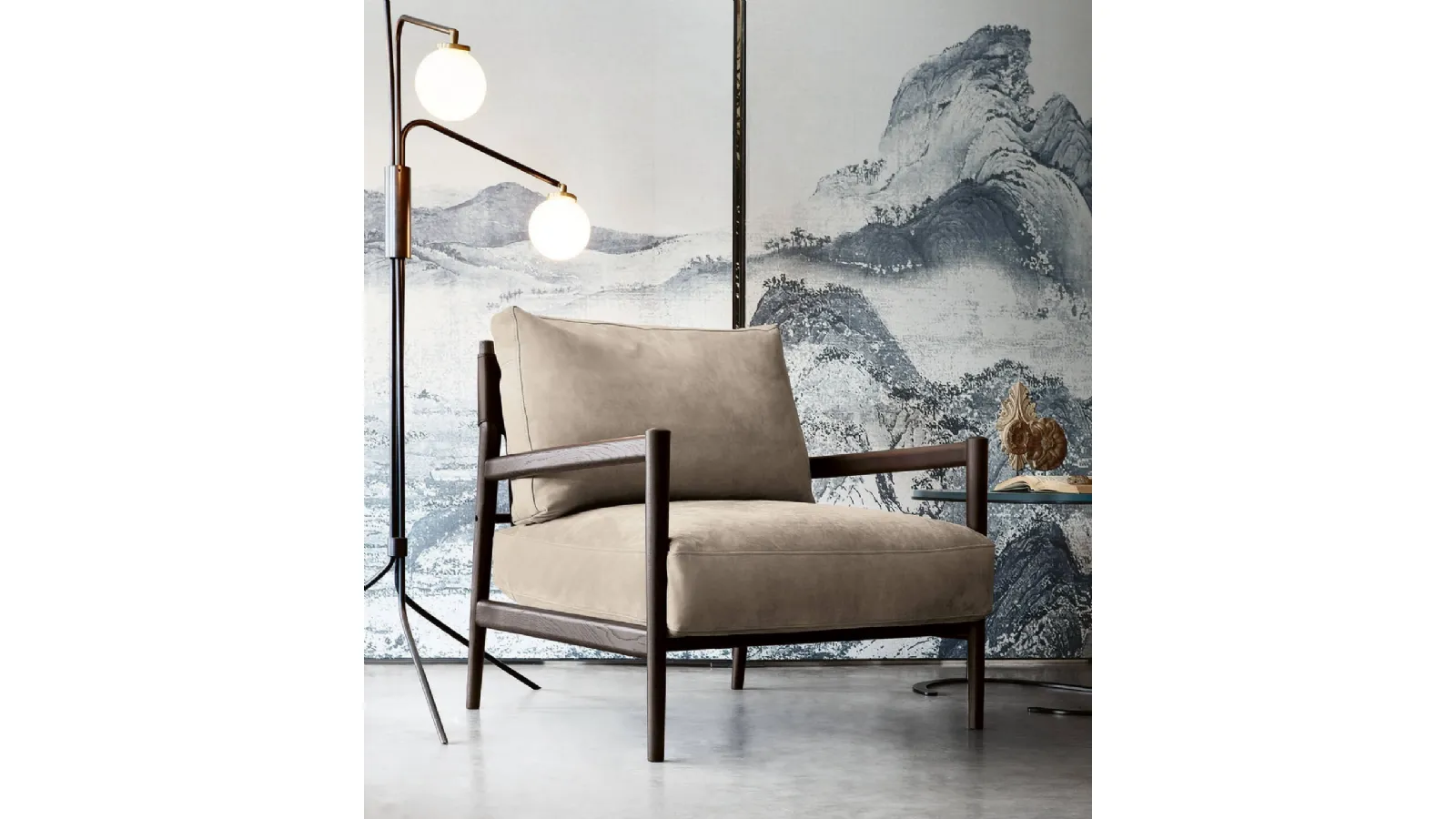 Maddix leather armchair by Lema