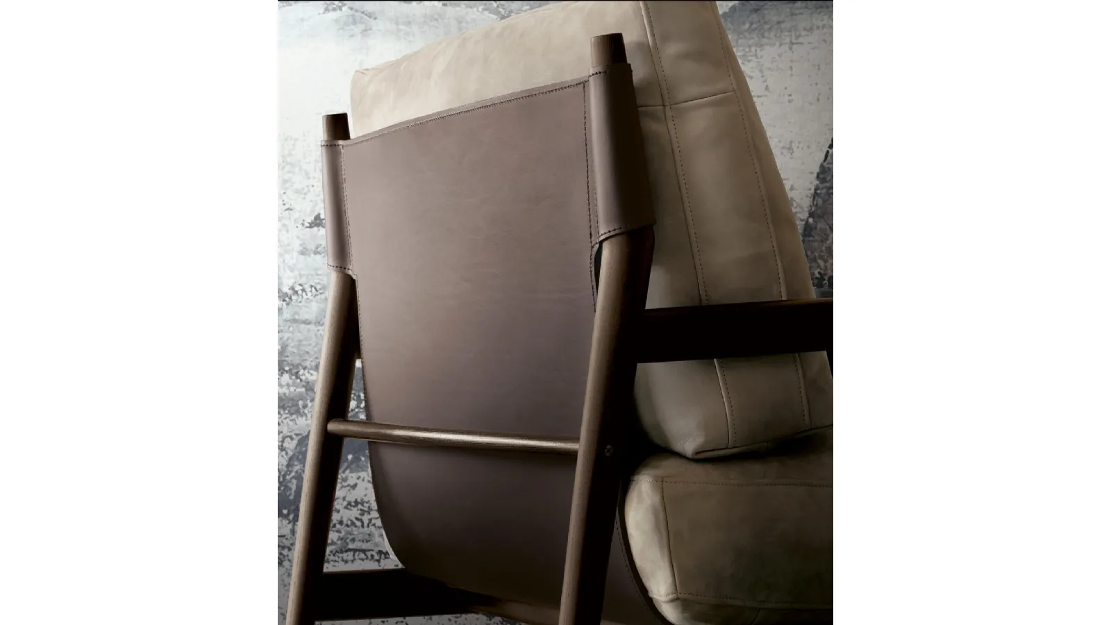 Maddix leather armchair by Lema
