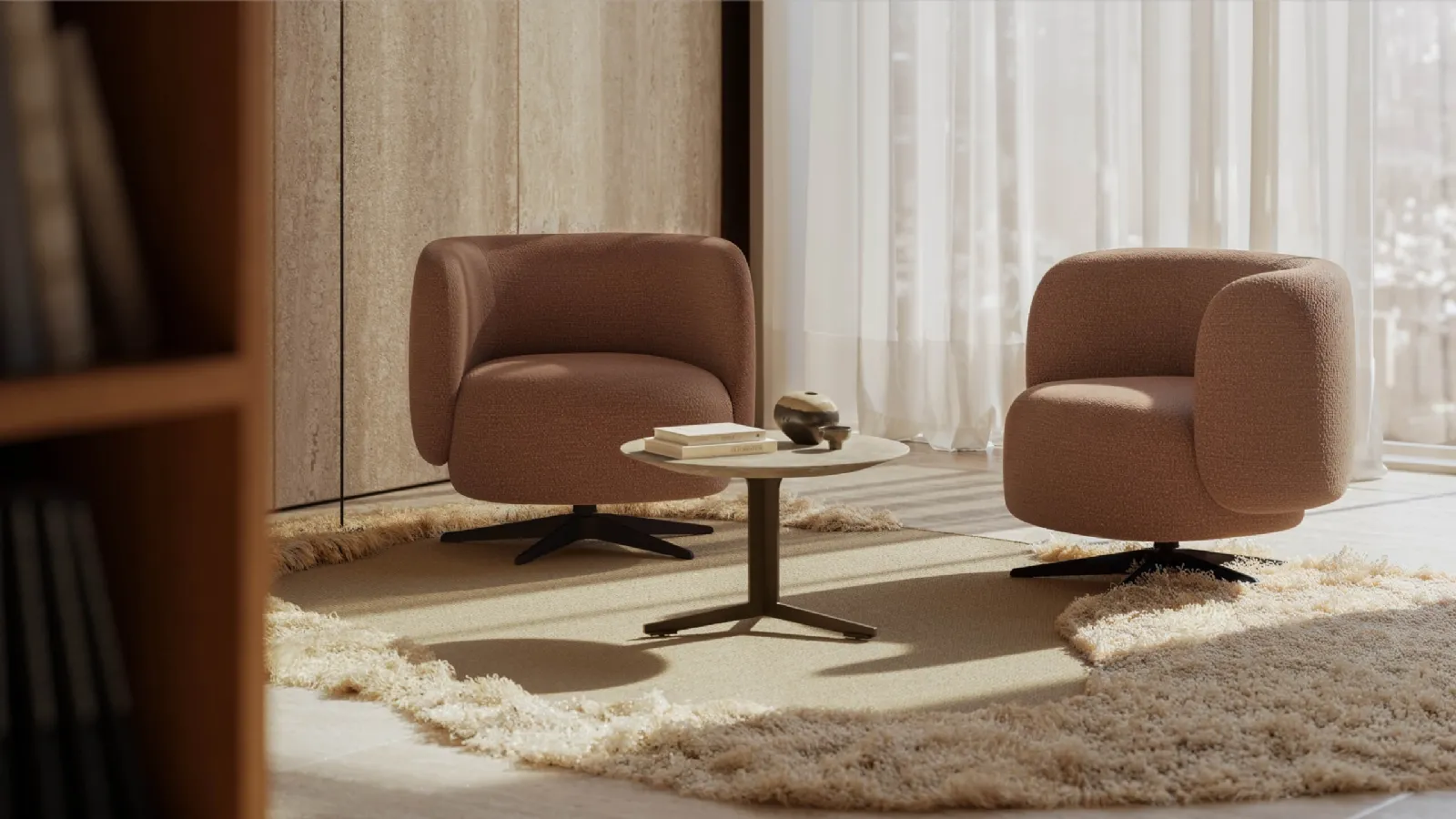 Miki fabric armchair by Lema