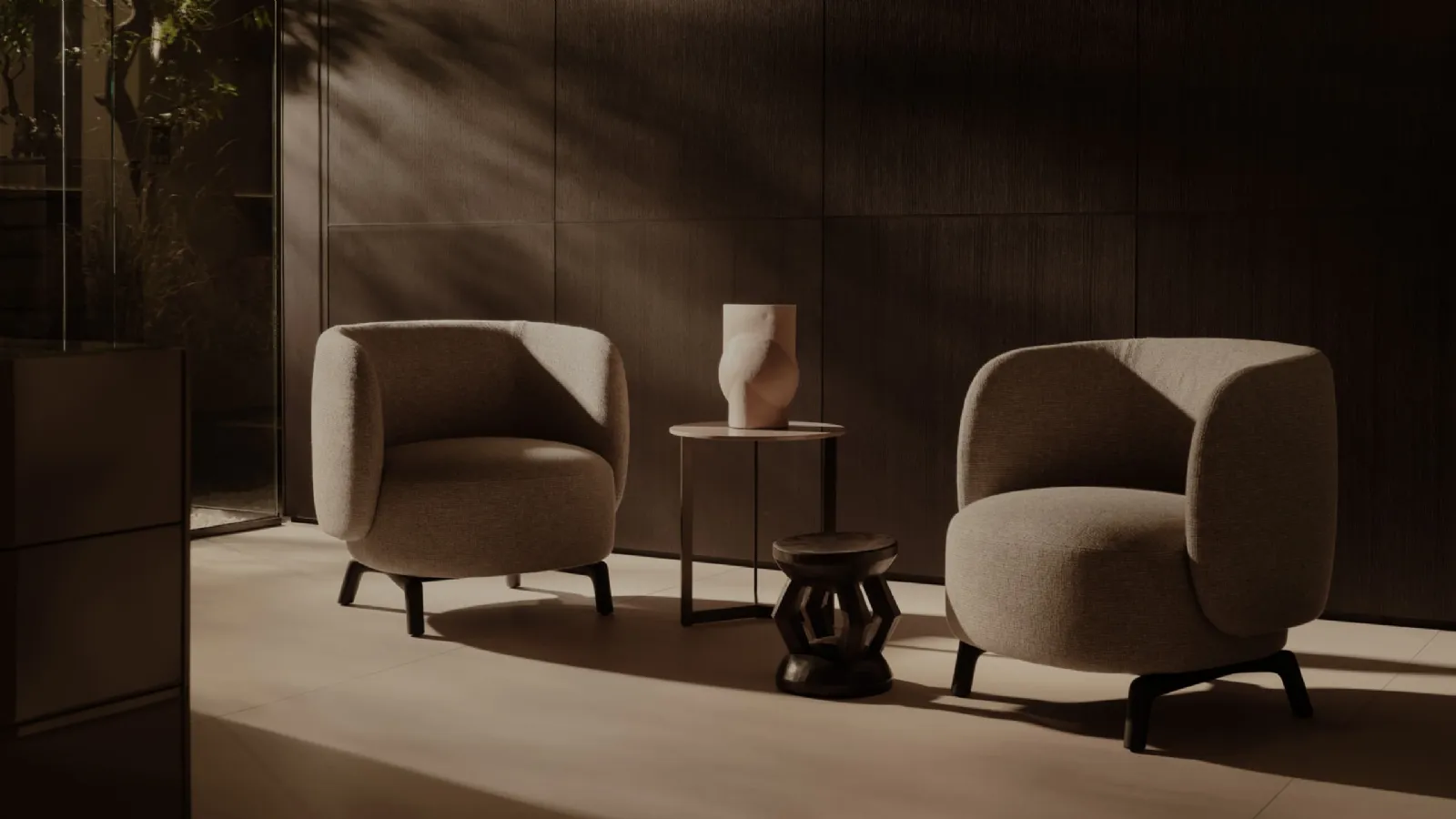 Miki fabric armchair by Lema