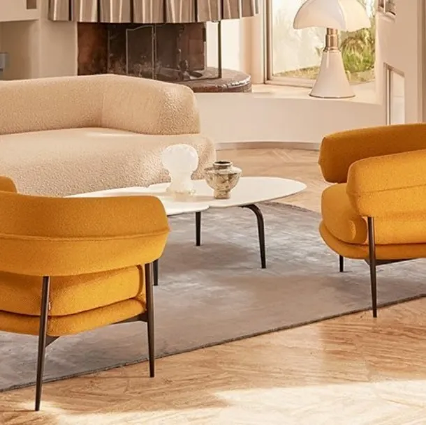 Nena Lounge upholstered fabric armchair by Zanotta