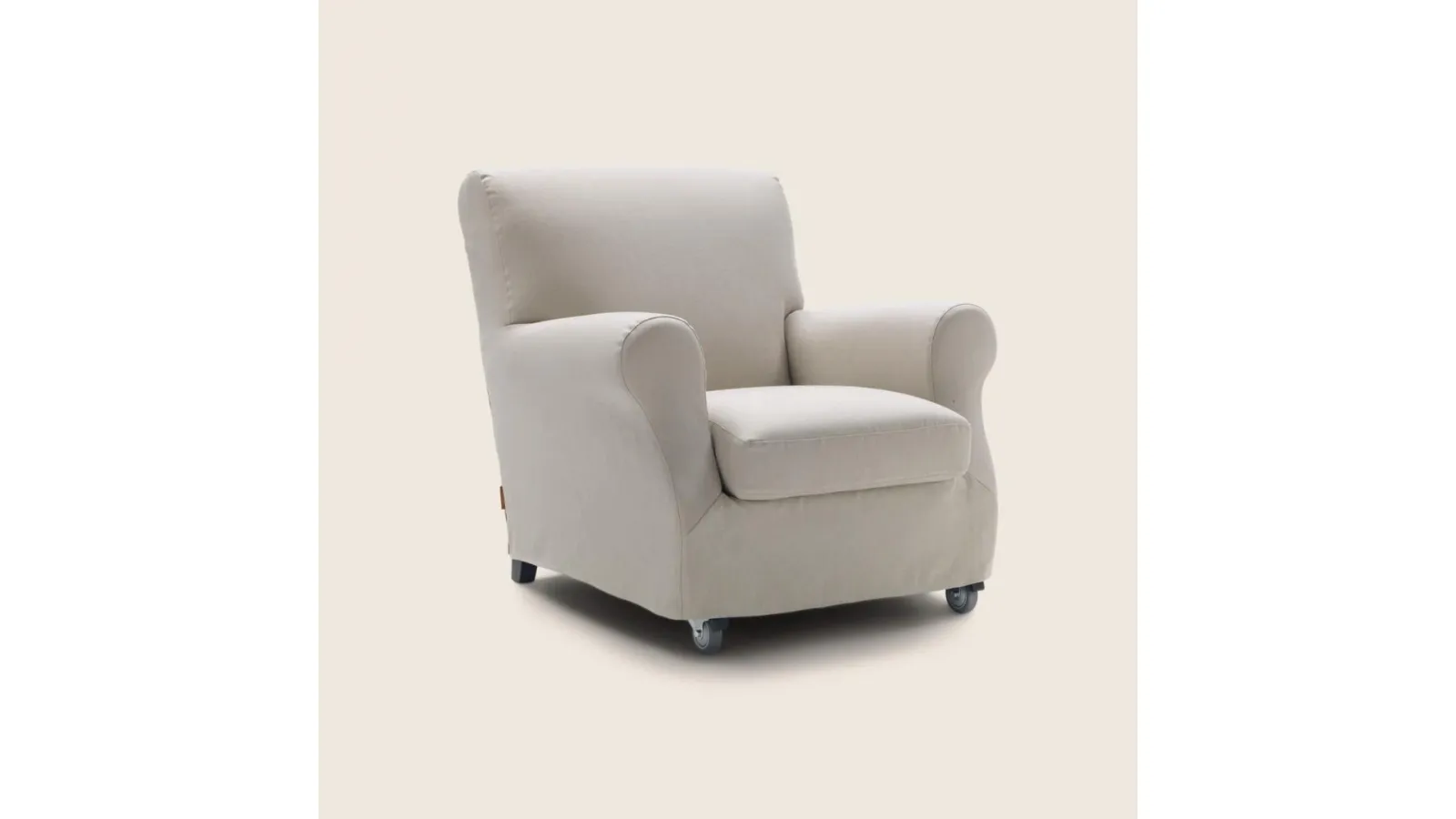 Classic swivel armchair Nonnamaria in upholstered fabric by Flexform