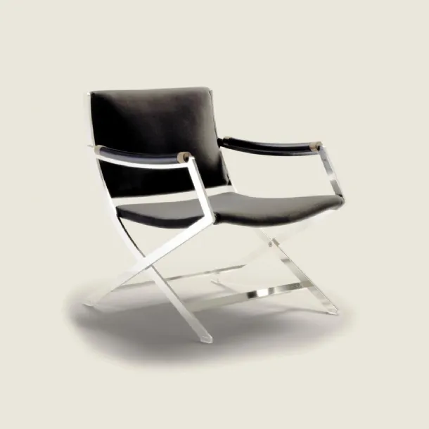 Paul fabric and metal armchair by Flexform