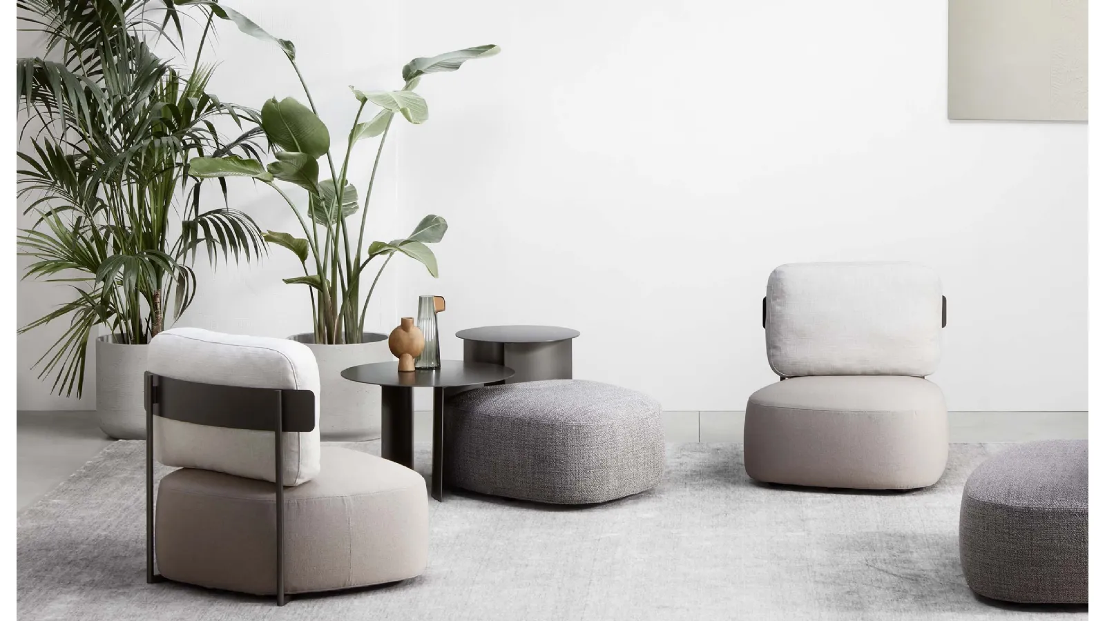 Flou Pierre upholstered fabric armchair