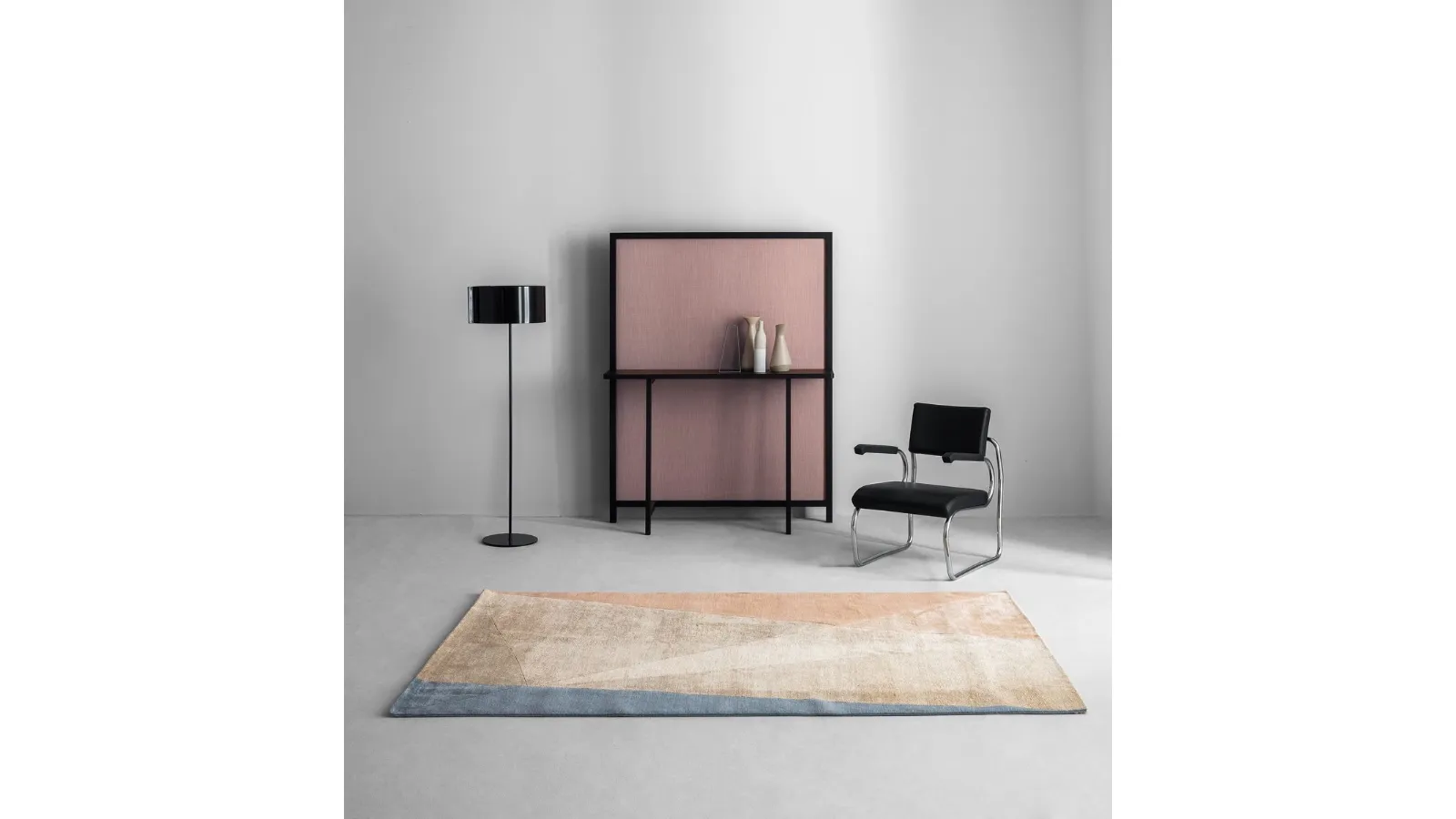 Leather armchair with steel structure Sant' Elia by Zanotta
