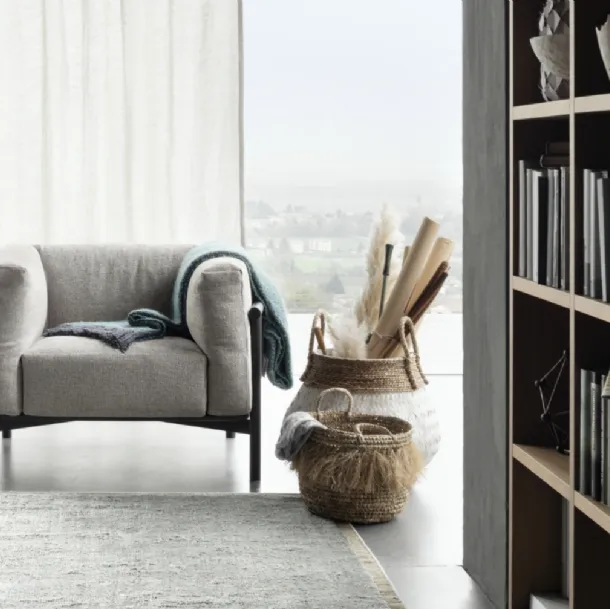 Taiki upholstered armchair by Lema