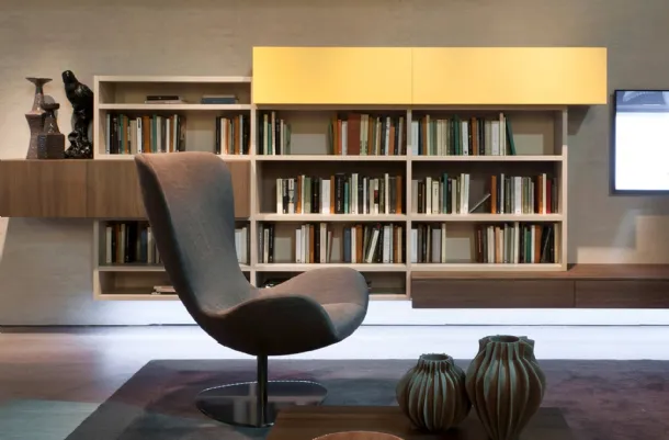 Wing fabric swivel armchair by Desirèe