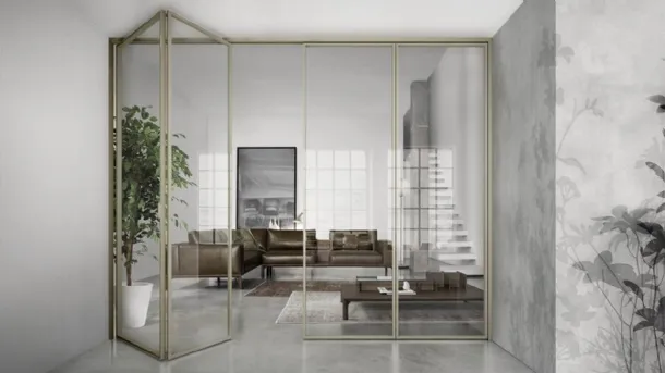 Interior glass door with aluminum frame Gaia door with aluminum frame by Doal