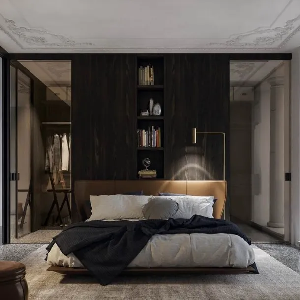 Internal sliding glass door with aluminum frame Gaia by Doal