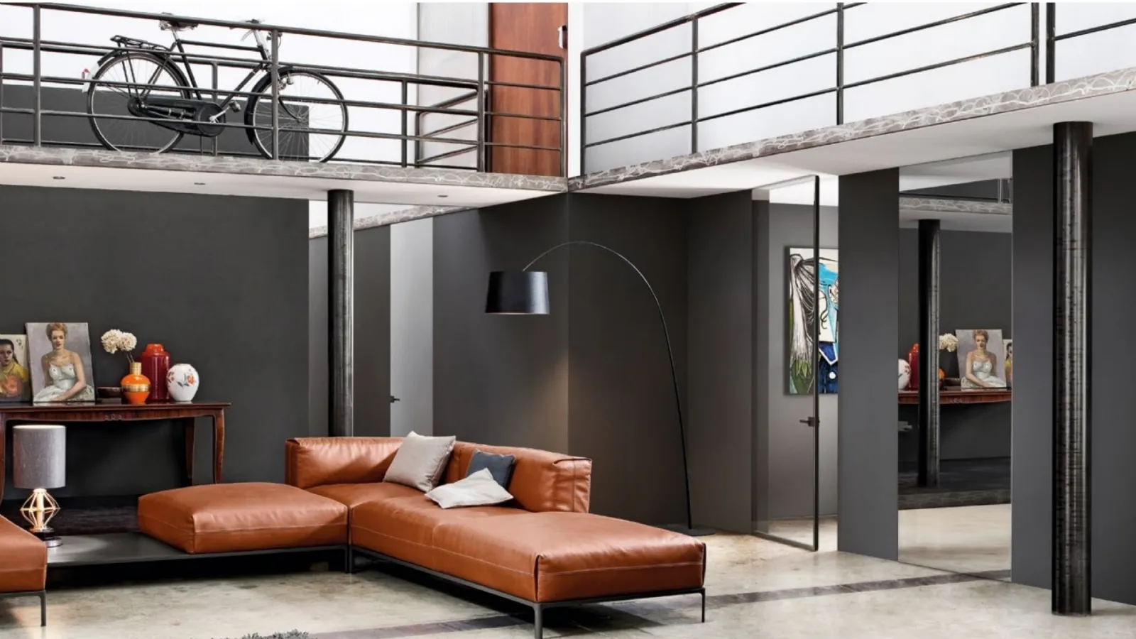 Hinged interior glass door with aluminum frame Gaia Flush-mounted by Doal