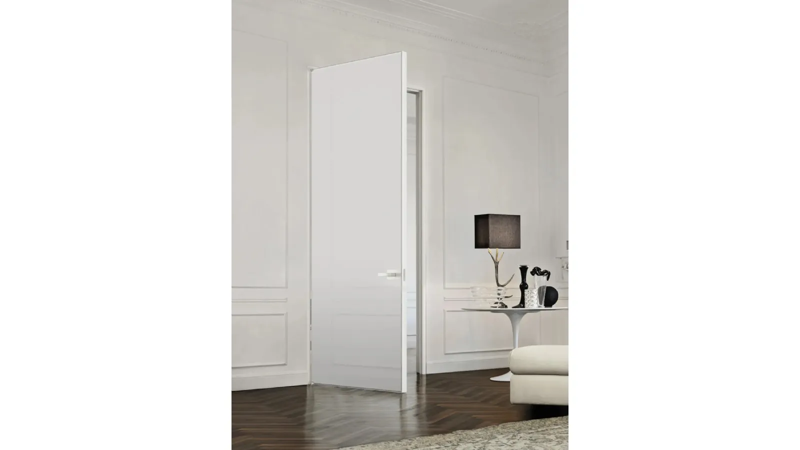 Interior glass door with aluminum frame Just Hinged with Frame by Doal