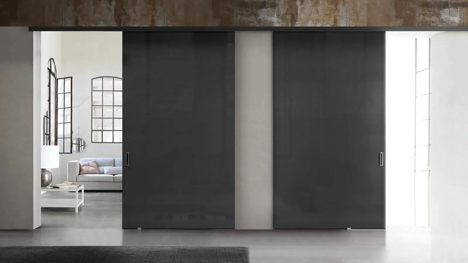 Tao Interior Door Suspended in Doal Lacquer