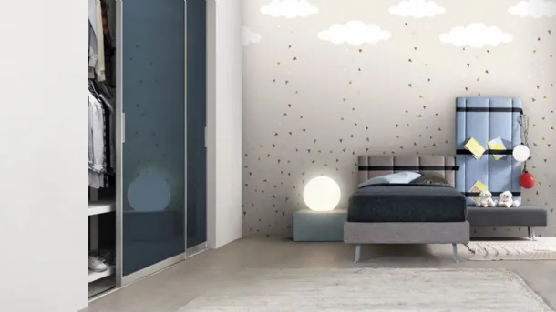 Sliding interior glass door with aluminum frame Zeus a Terra by Doal